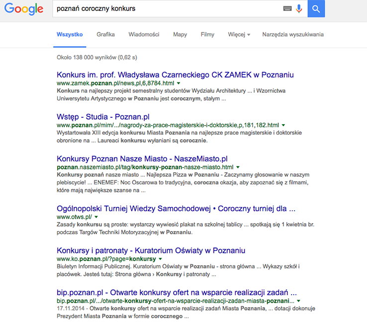 operatory wyszukiwania