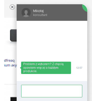 online czat. ustawienia okienka