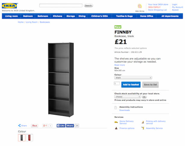 Przykład menu z wieloma opcjami