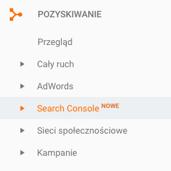 Google Search Console - Integracja z Google Analytics