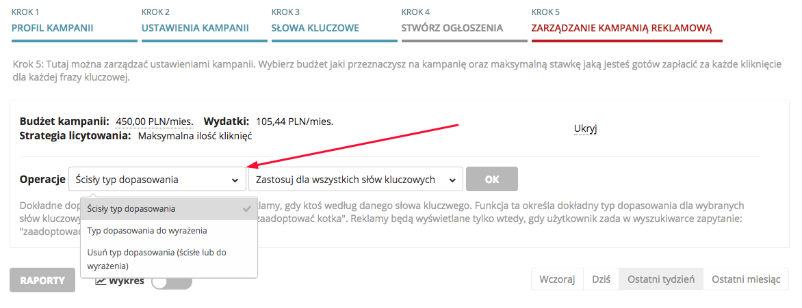 Typy dopasowań Google AdWords. Ustawienia w systemie SeoPilot