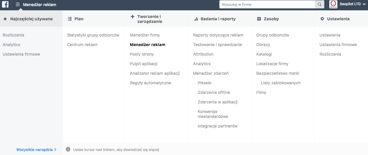 Menadżer reklam - reklama na Facebooku