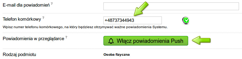 Uzupełnienie danych w profilu użytkownika Seopilot