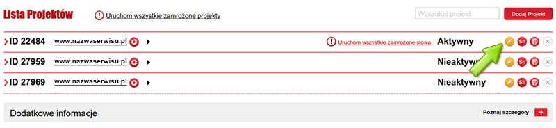 Tworzenie notatek dla projektu