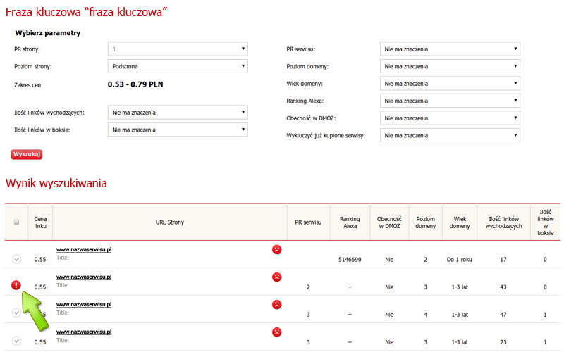 Potwierdzenie nabycia linku